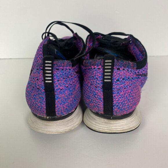 Nike Flyknit Racer Running Shoes Men's 9 Game Royal Pink Flash Purple 526628 400 - Picture 9 of 16
